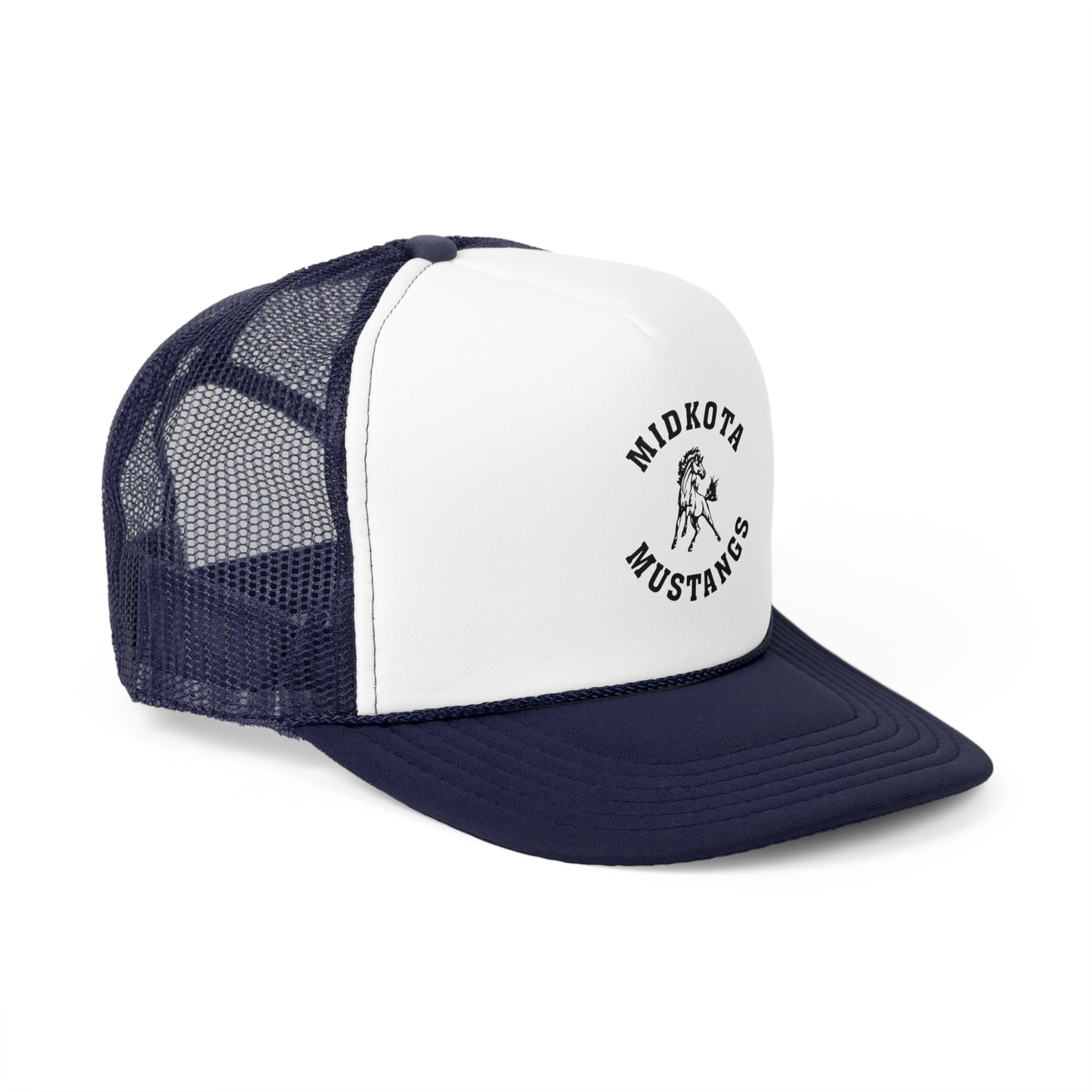 Custom Trucker Caps for Sports Fans | Midkota Mustangs Hat | Ideal for Gifts, Team Events, Casual Wear