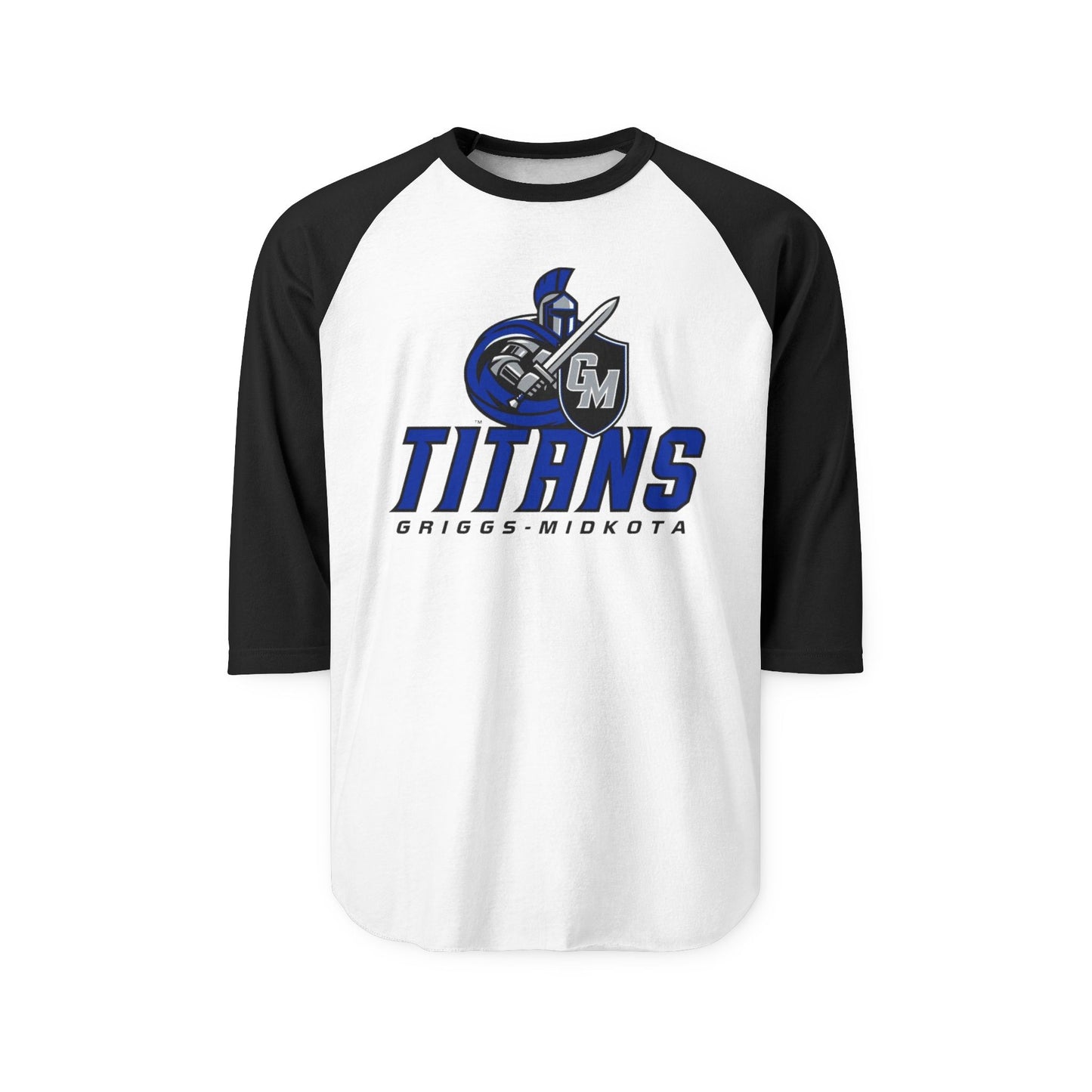 Unisex Three-Quarter Sleeve Raglan Shirt - Titan Spirit Wear, Casual Sports Top, Game Day Attire, Comfortable Streetwear, Perfect for Events