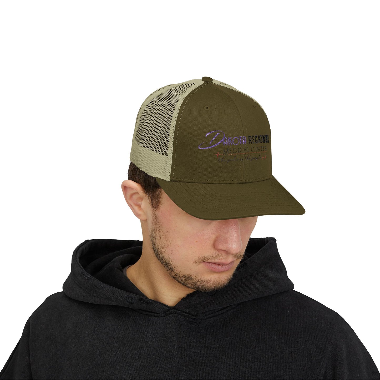 Dakota Regional Medical Center Snapback Trucker Cap, Custom Hat, Casual Everyday Wear, Gift for Him, Summer Accessory