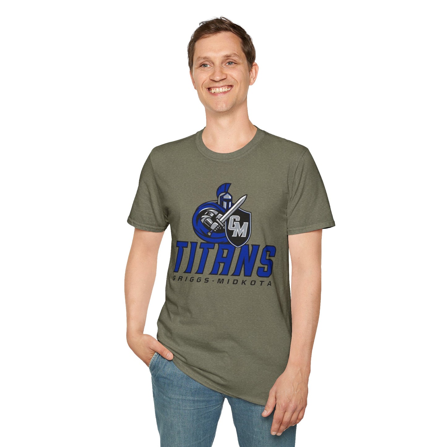 Griggs-Midkota Titans Unisex Softstyle T-Shirt, Casual Wear, Sports Fan Gear, Team Spirit Apparel, Perfect Gift for Events, School Spirit