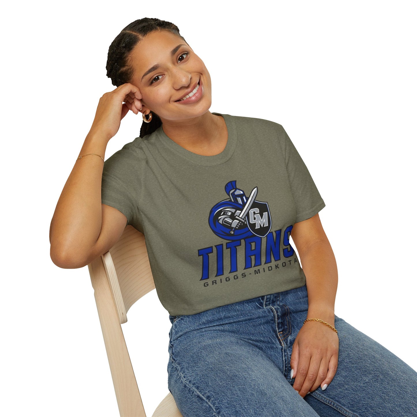 Griggs-Midkota Titans Unisex Softstyle T-Shirt, Casual Wear, Sports Fan Gear, Team Spirit Apparel, Perfect Gift for Events, School Spirit