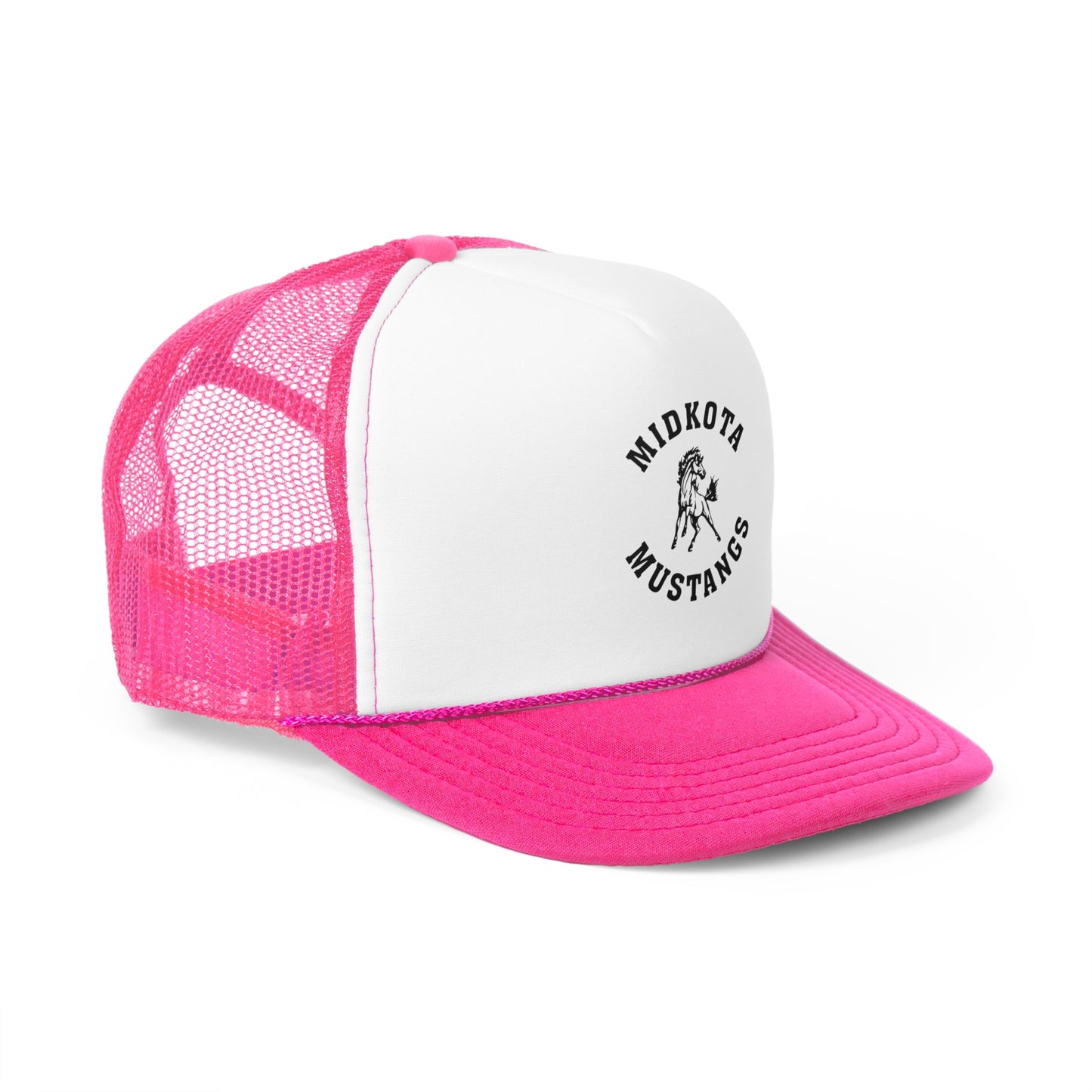 Custom Trucker Caps for Sports Fans | Midkota Mustangs Hat | Ideal for Gifts, Team Events, Casual Wear