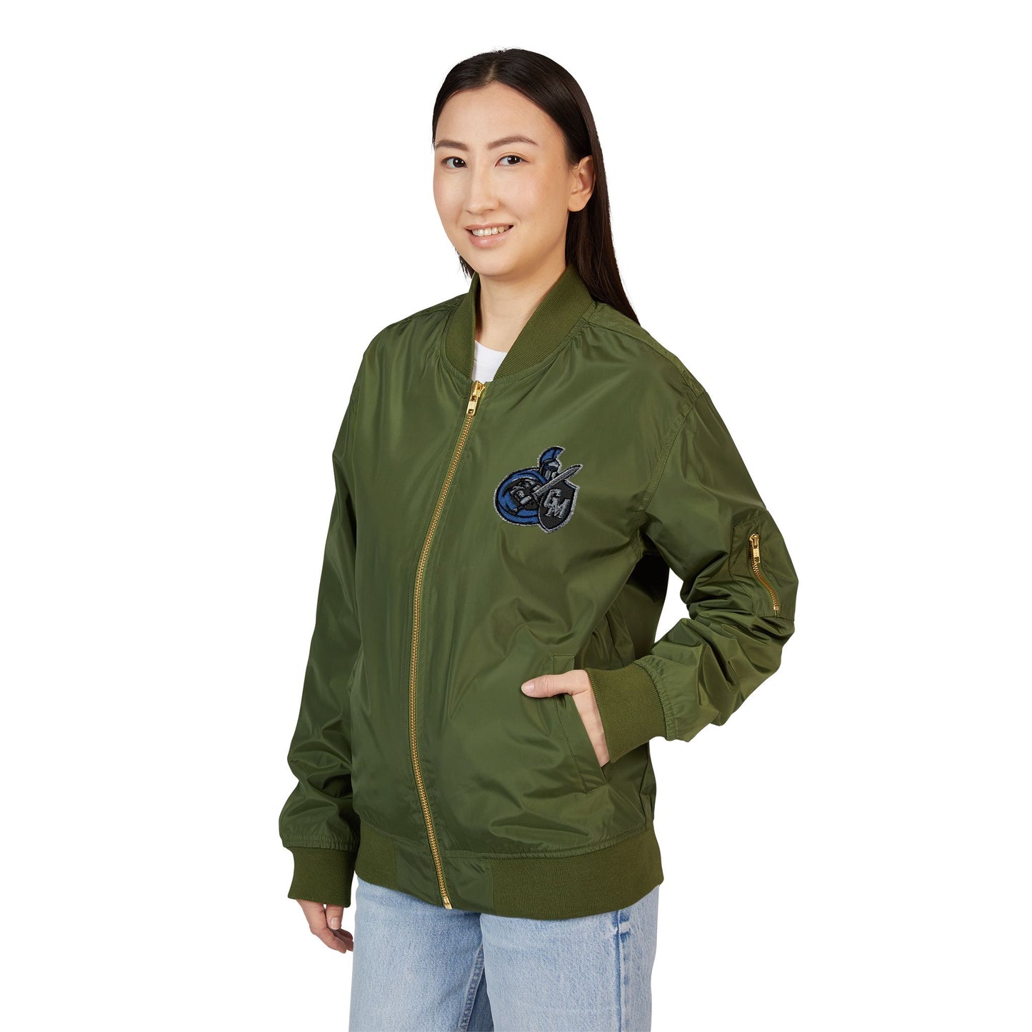 Eco-Friendly Embroidered Bomber Jacket, Casual Outerwear, Sustainable Fashion, Streetwear Style, Unique Gift Idea, Fall Layering