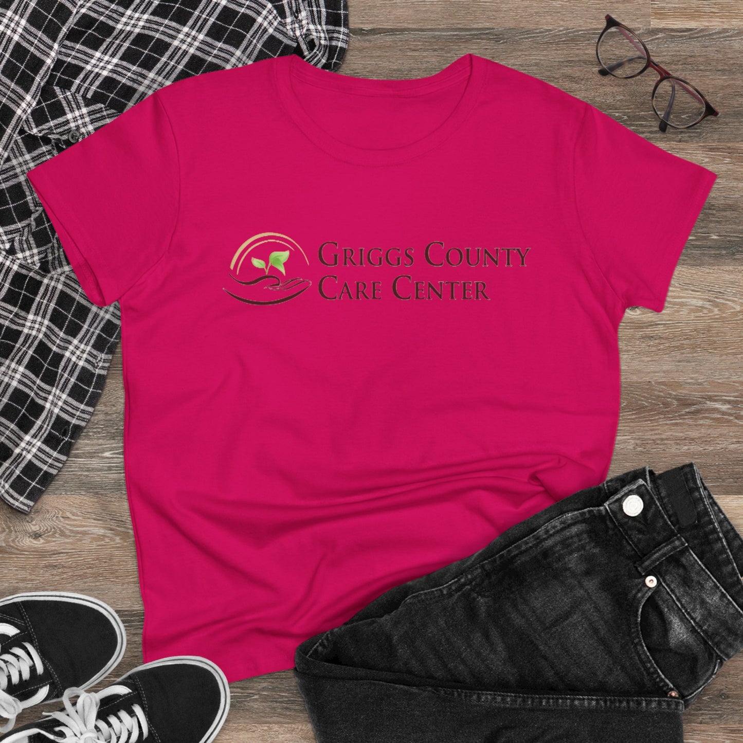 Griggs County Care Center Inspirational Cotton Tee, Casual Wear, Gifts for Nurses, Team Spirit Shirt, Comfortable Everyday Tee