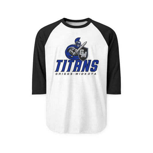 Unisex Three-Quarter Sleeve Raglan Shirt - Titan Spirit Wear, Casual Sports Top, Game Day Attire, Comfortable Streetwear, Perfect for Events