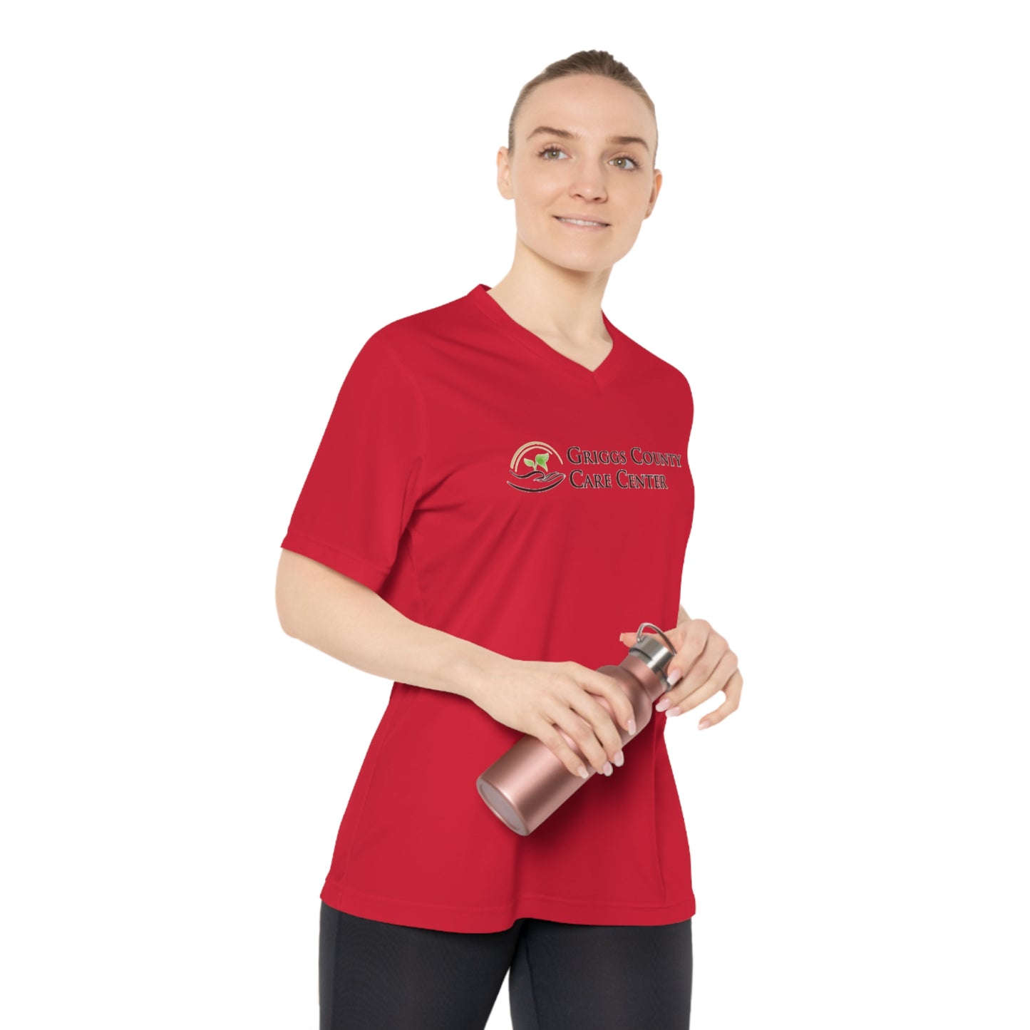 Comfortable Women's Performance V-Neck T-Shirt for Active Living, Workout Tee, Fitness Apparel, Gift for Her, Casual Wear