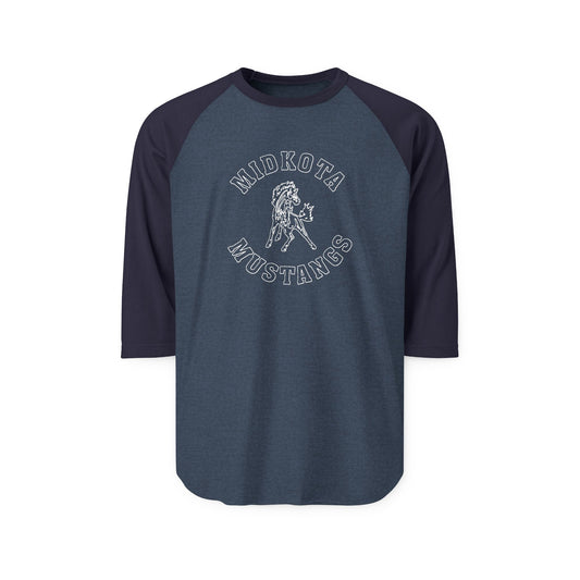 Unisex Sporty Raglan Shirt for Mustangs Fans | Vintage Style Tee, Team Apparel, Athletic Wear, Casual Outfit, Gift for Her/Him