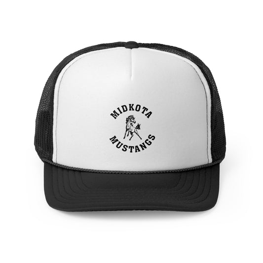 Custom Trucker Caps for Sports Fans | Midkota Mustangs Hat | Ideal for Gifts, Team Events, Casual Wear