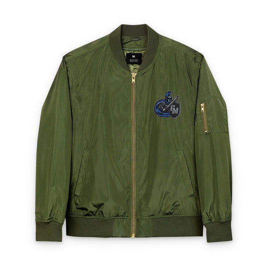 Eco-Friendly Embroidered Bomber Jacket, Casual Outerwear, Sustainable Fashion, Streetwear Style, Unique Gift Idea, Fall Layering