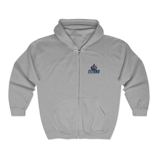 Unisex Heavy Blend™ Full Zip Hooded Sweatshirt - Cozy Titans Hoodie for Sports, Casual Wear, Team Spirit, Gifts, Fall Fashion
