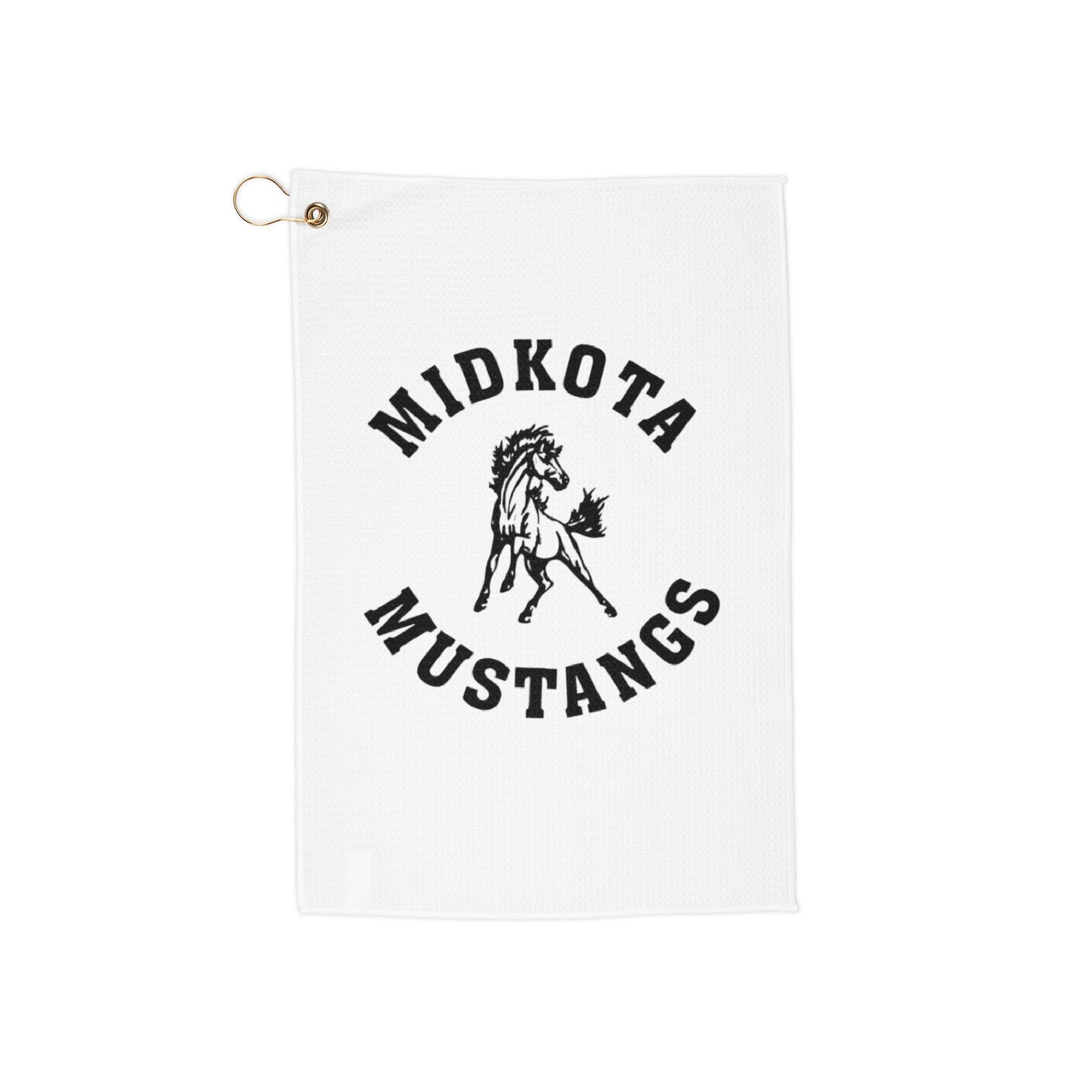 Personalized Golf Towels for the Midkota Mustangs, Athletic Gear, Golf Accessories, Sports Gifts, Team Merchandise