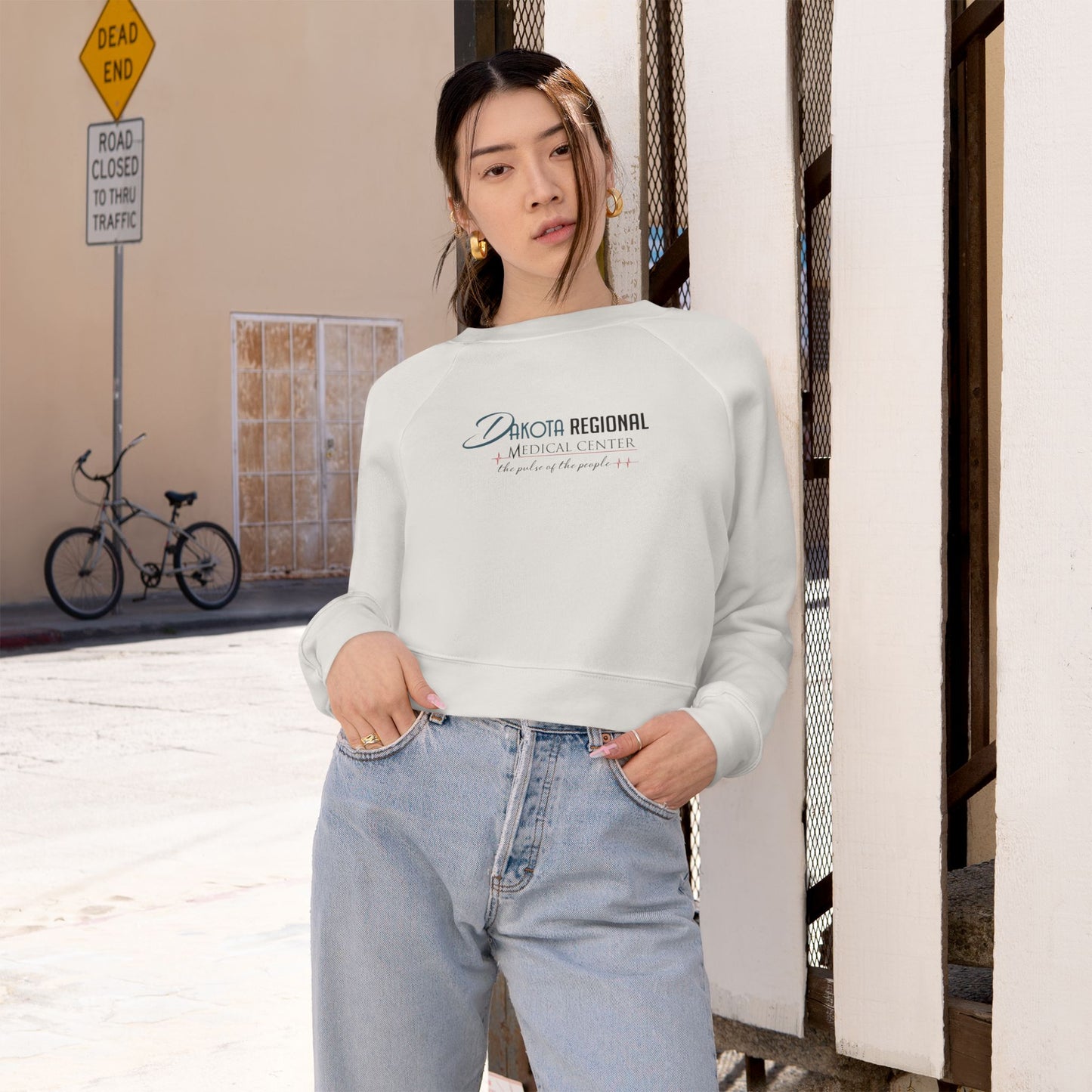 Women's Cropped Fleece Pullover, Cozy Outfit, Casual Wear, Gift for Her, Trendy Sweatshirt, Lounge Top