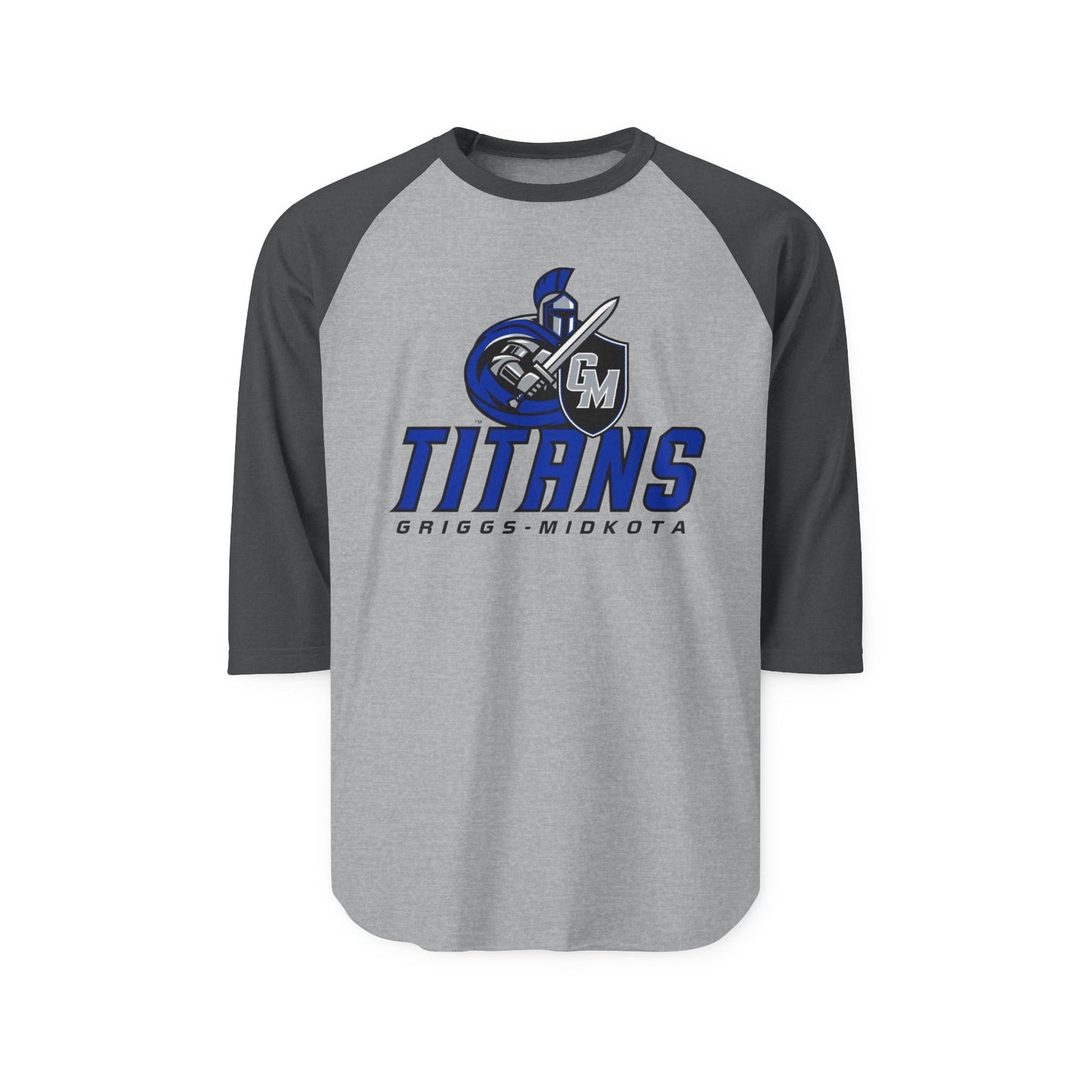 Unisex Three-Quarter Sleeve Raglan Shirt - Titan Spirit Wear, Casual Sports Top, Game Day Attire, Comfortable Streetwear, Perfect for Events