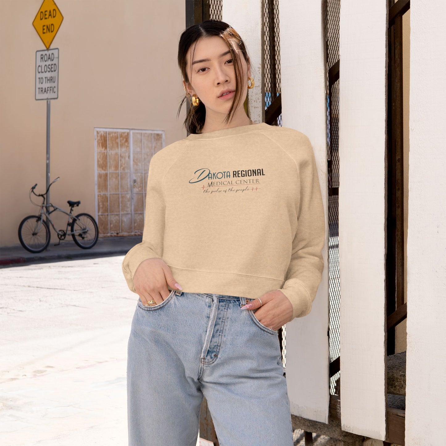 Women's Cropped Fleece Pullover, Cozy Outfit, Casual Wear, Gift for Her, Trendy Sweatshirt, Lounge Top