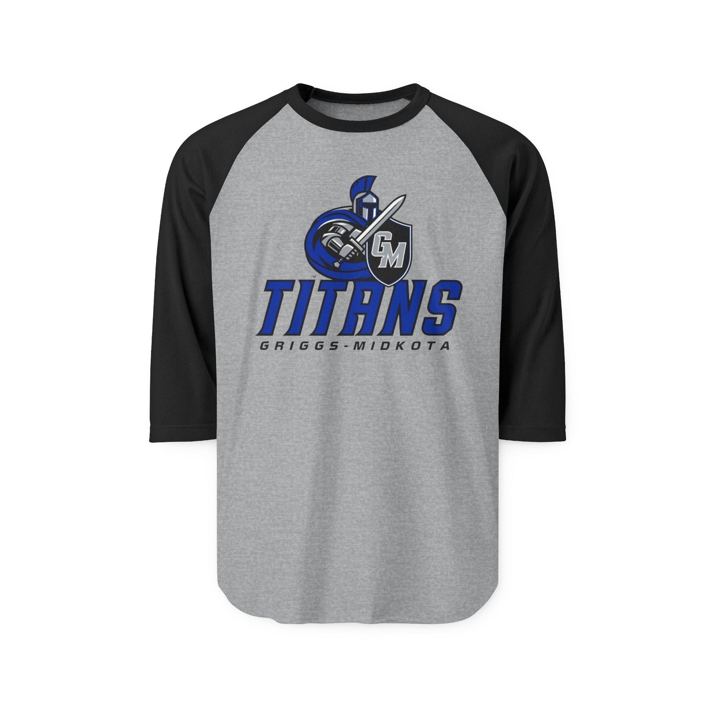 Unisex Three-Quarter Sleeve Raglan Shirt - Titan Spirit Wear, Casual Sports Top, Game Day Attire, Comfortable Streetwear, Perfect for Events