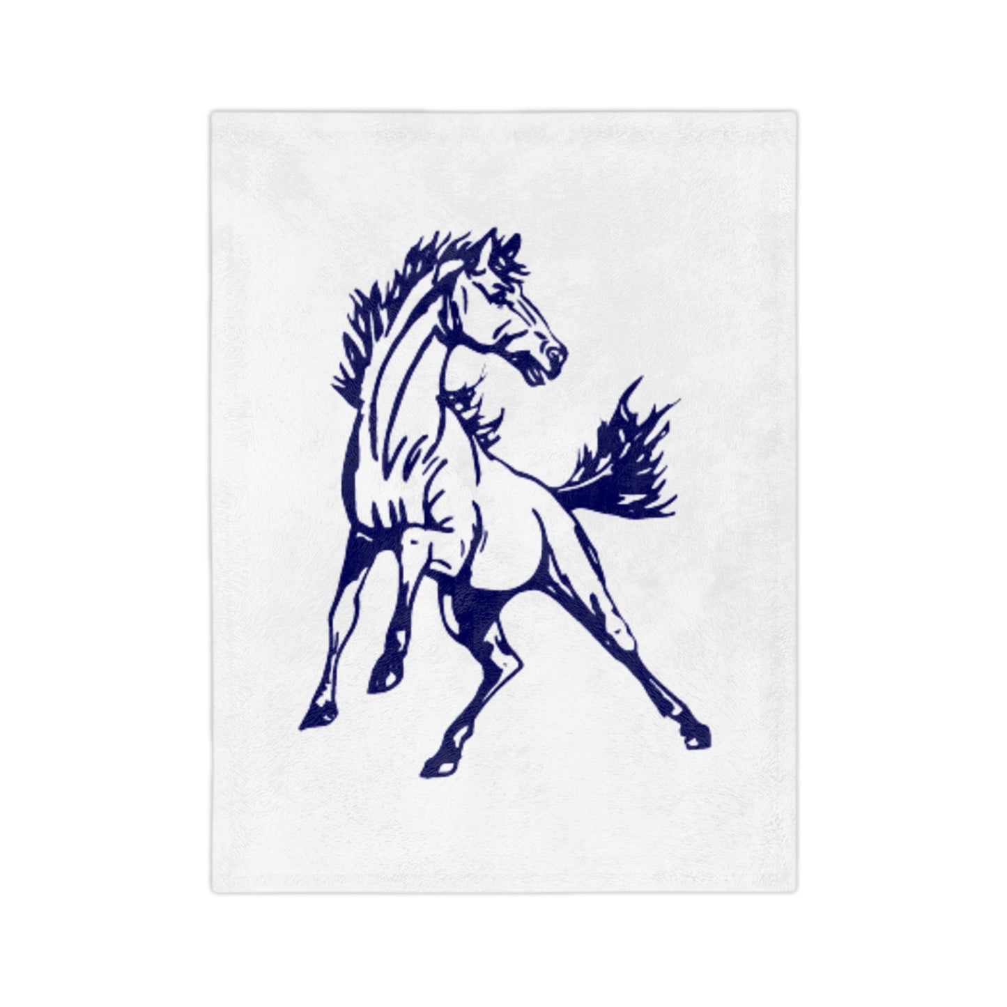Horse-Themed Velveteen Microfiber Blanket | Cozy Throw for Equine Lovers, Great for Gifting, Horse Decor, Soft & Warm Blanket