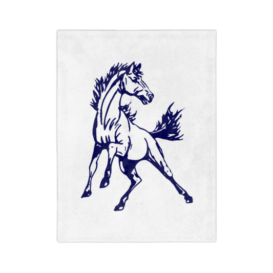 Horse-Themed Velveteen Microfiber Blanket | Cozy Throw for Equine Lovers, Great for Gifting, Horse Decor, Soft & Warm Blanket