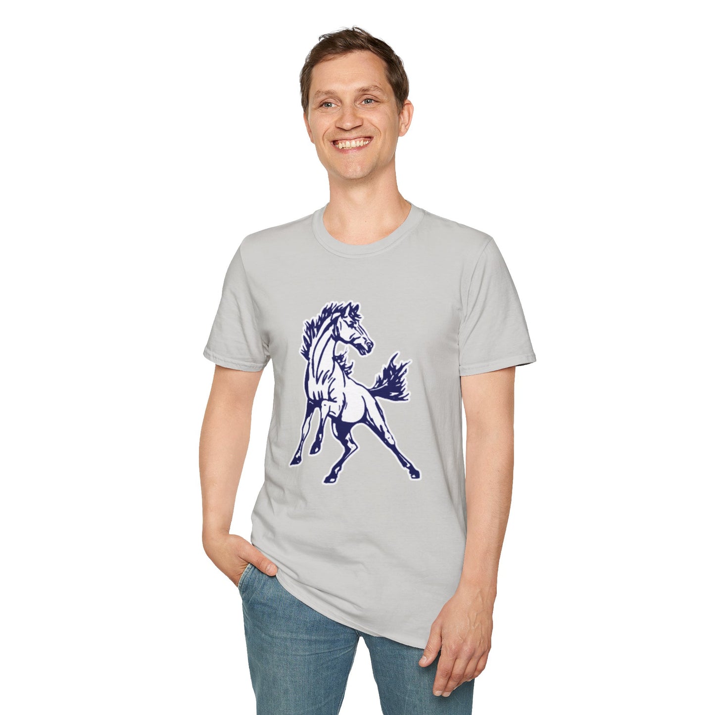 Horse Graphic Unisex Softstyle T-Shirt, Equestrian Gift, Animal Lover Tee, Casual Wear, Unique Horse Lover Shirt