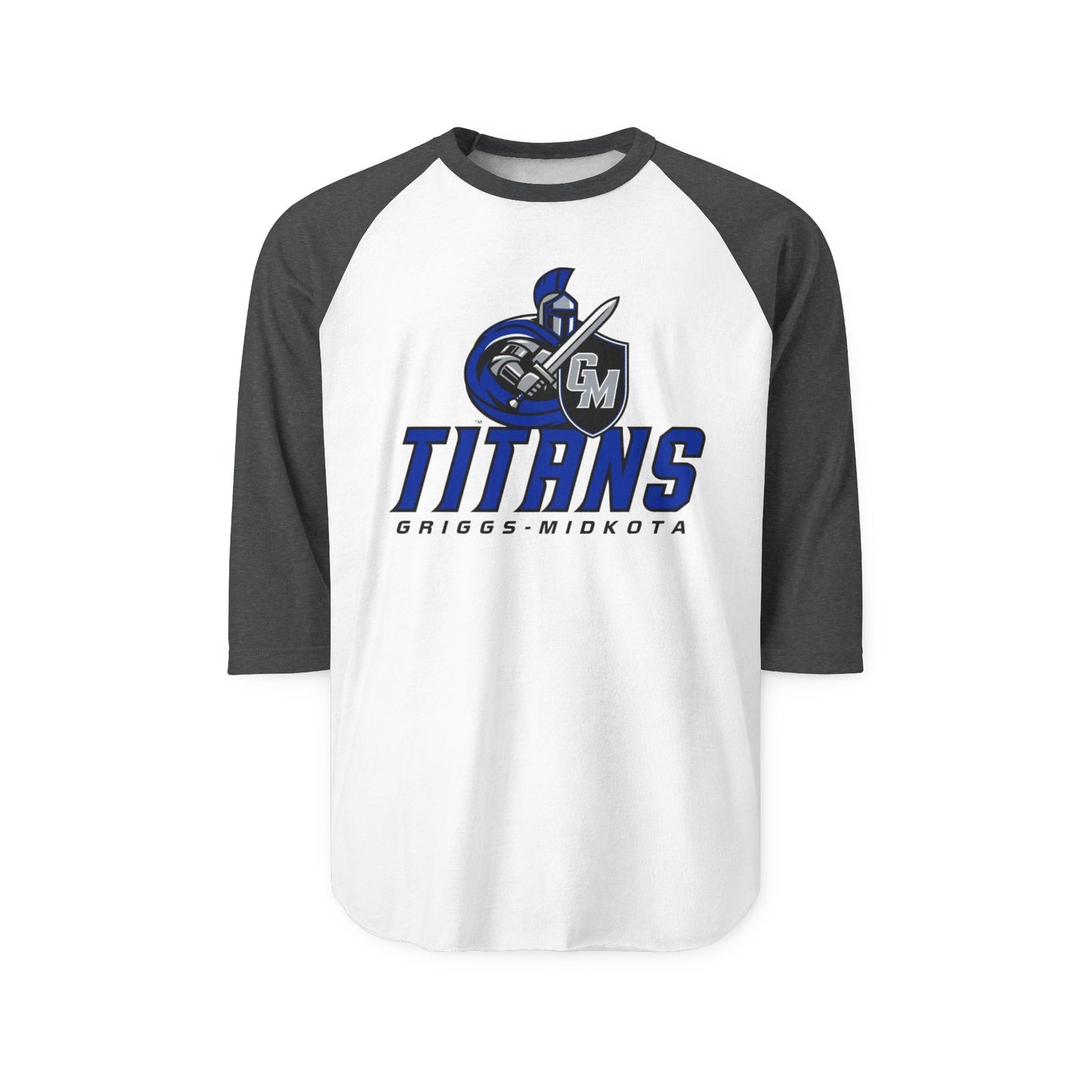 Unisex Three-Quarter Sleeve Raglan Shirt - Titan Spirit Wear, Casual Sports Top, Game Day Attire, Comfortable Streetwear, Perfect for Events