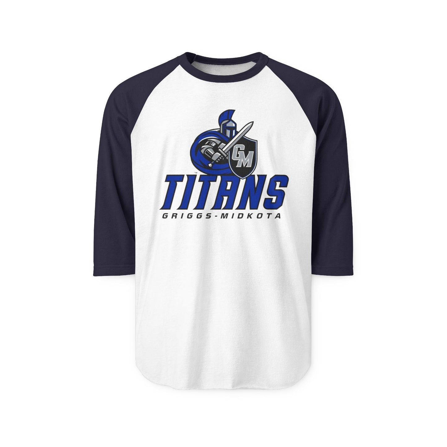 Unisex Three-Quarter Sleeve Raglan Shirt - Titan Spirit Wear, Casual Sports Top, Game Day Attire, Comfortable Streetwear, Perfect for Events